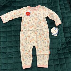 Floral Kids One Piece by Magnetic Me - Cream and Pink
